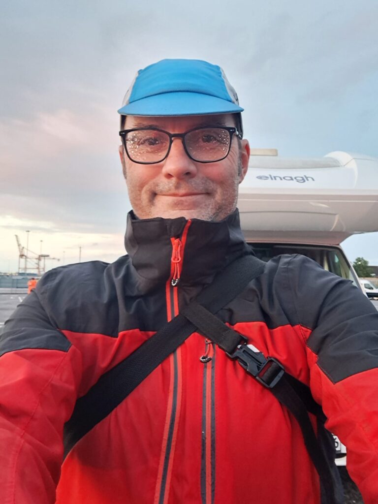 Jim, last year, cycling to Amsterdam. Jim, last year, cycling to Amsterdam.